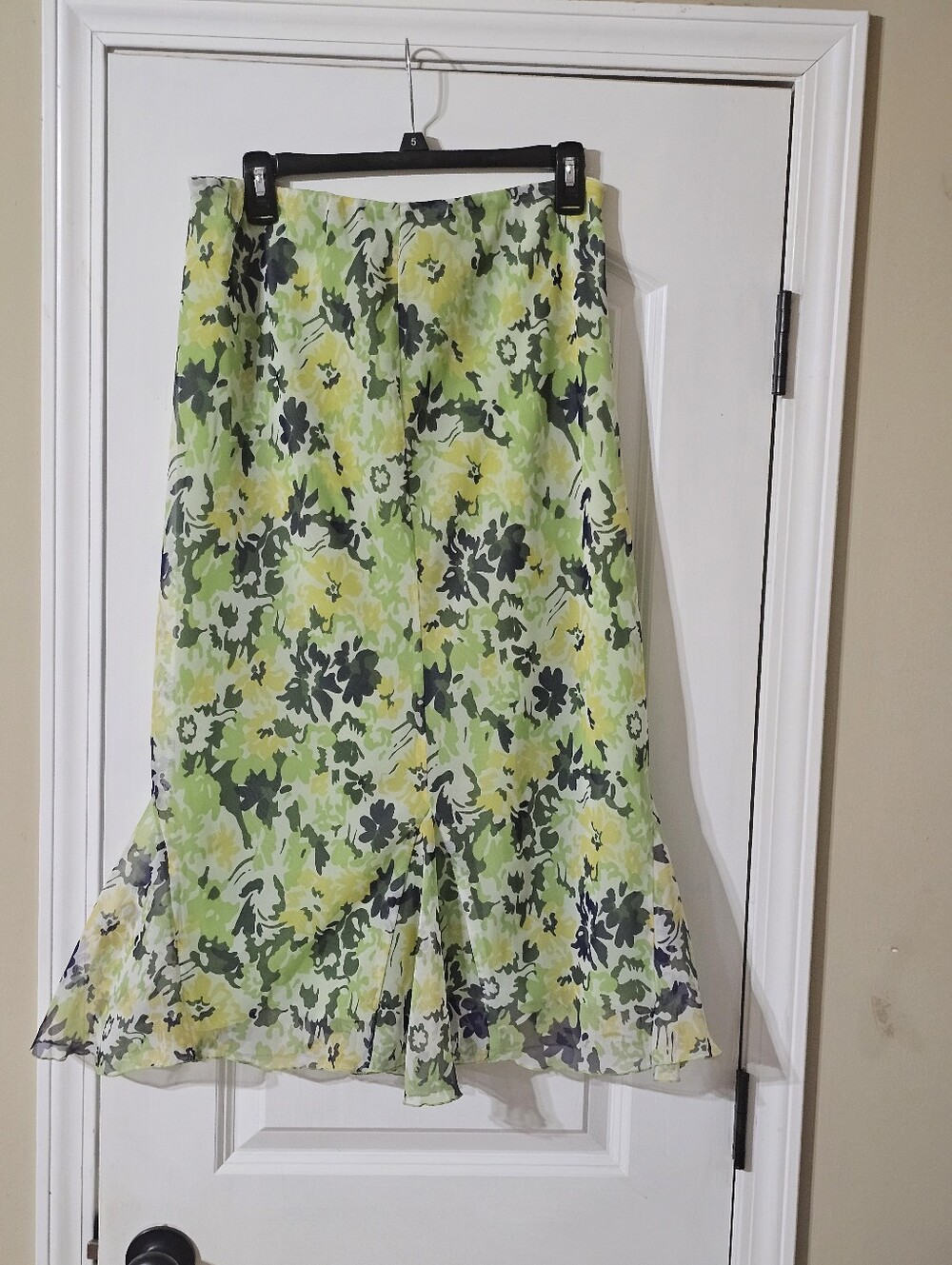 Cato Floral Green & Yellow A-Line Women's Skirt
